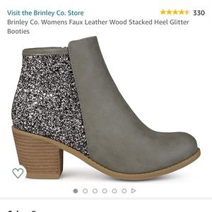 Brand new Britney Co grey sparkle booties
